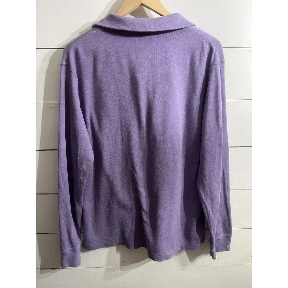 Ralph Lauren Polo Sweater Adult M Purple Brown Estate Rib Pullover Sweatshirt‎